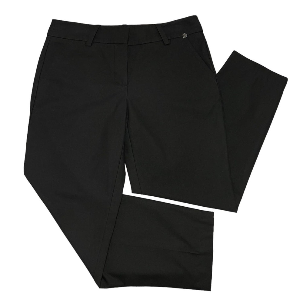 Trina Turk Mid Rise Cropped Pant Stretch Career Capsule Wardrobe Black Size 4